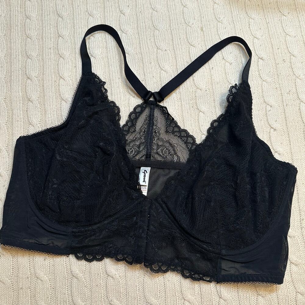 Gossard Black Lace Bustier sz 42D Gossard Superboost Plunge Bra - Picture 8 of 11